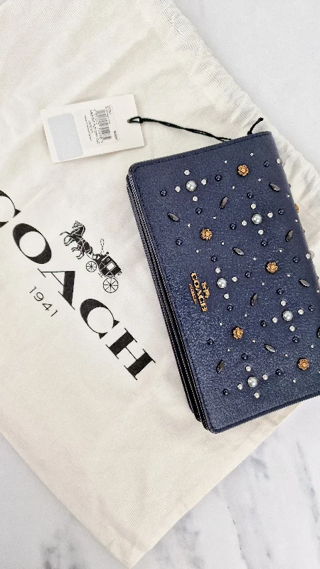 Best tote bags for workCallie Foldover Clutch With Prairie Rivets Midnight Navy Blue - Coach 31731