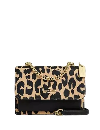 Sustainable fashion bagsCoach Klare Crossbody Bag With Leopard Print