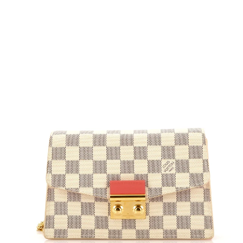 Vegan leather handbagsCroisette Chain Wallet NM Damier