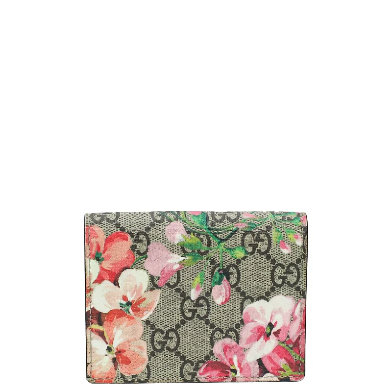 Trendy transparent PVC bagsGucci Bicolor Blooms Print Card Case Wallet