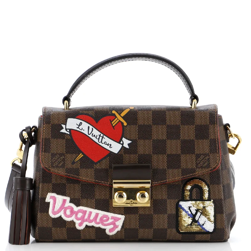 Luxury bags with chain strapsCroisette Handbag Limited Edition Patches Damier