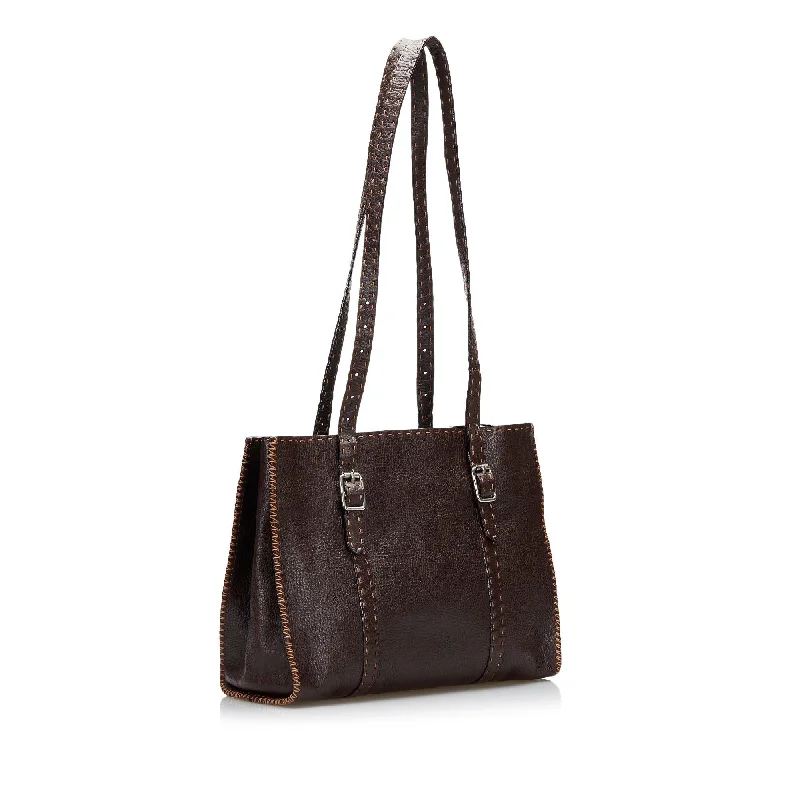 Designer bags with detachable strapsFendi Selleria Shoulder Bag (SHG-ZtROJY)