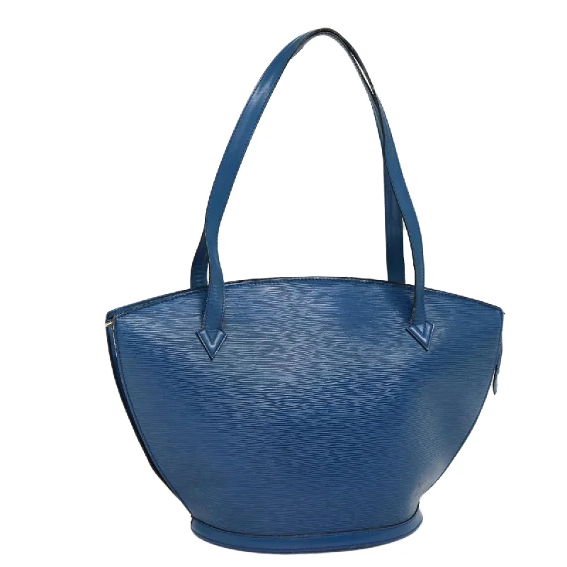 Minimalist leather handbagsLOUIS VUITTON Epi Saint Jacques Shopping Shoulder Bag Blue M52275 LV Auth 87513