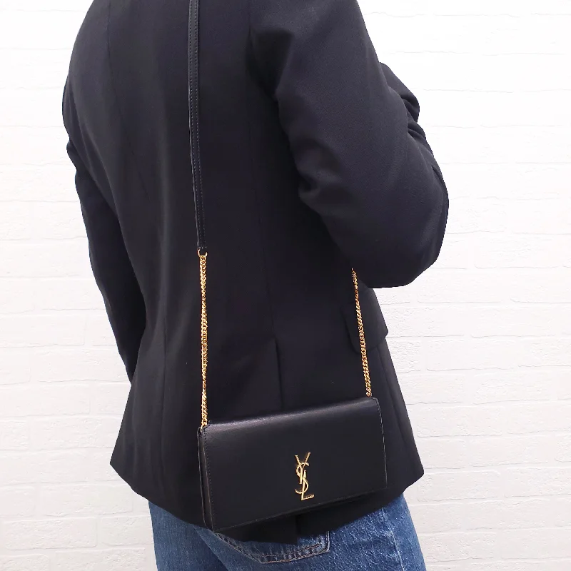 Trendy bucket bags for summerSAINT LAURENT BLACK MINI LOGO BAG