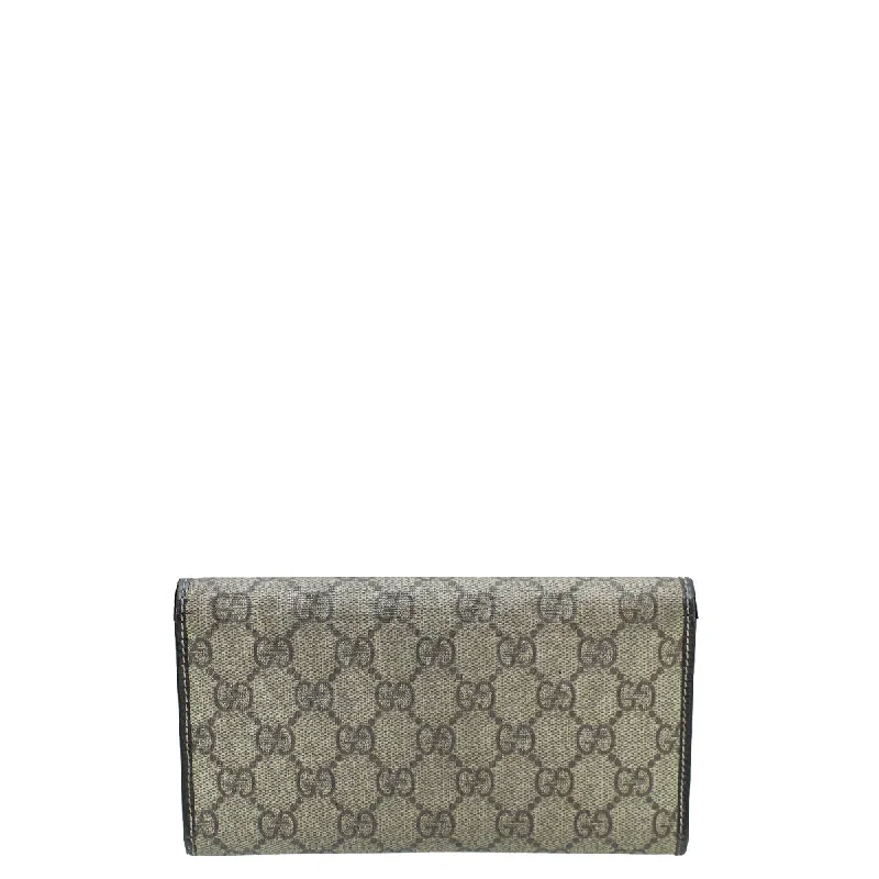 Large capacity travel bagsGucci Bicolor GG Supreme Continental Wallet