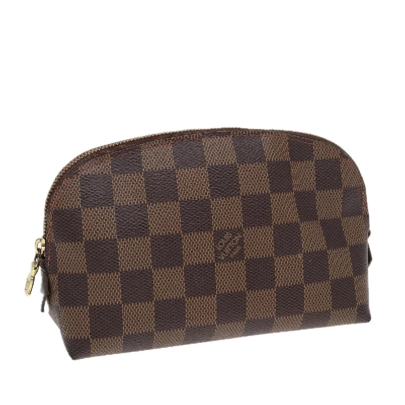 Designer bags for womenLOUIS VUITTON Damier Ebene Pochette Cosmetic PM Pouch N47516 LV Auth 85176