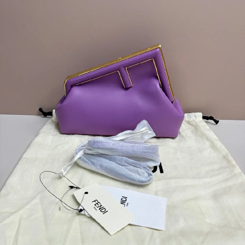 Best bags for weekend getawaysFendi First Purple Leather Crossbody Bag Medium