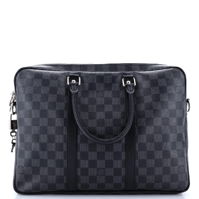 Lightweight duffle bags for gymIcare NM Laptop Bag Damier Graphite