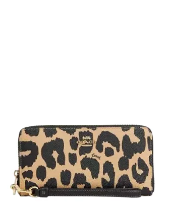 Lightweight duffle bags for gymCoach Long Zip Around Wallet With Leopard Print