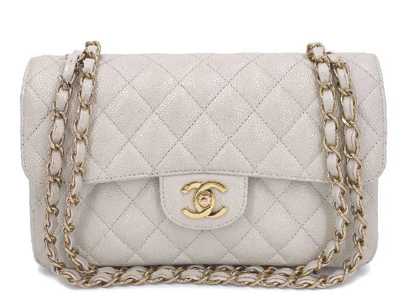 Crossbody bags for everyday useChanel 2005 Light Gray-Beige Caviar Small Classic Double Flap Bag 24k GHW