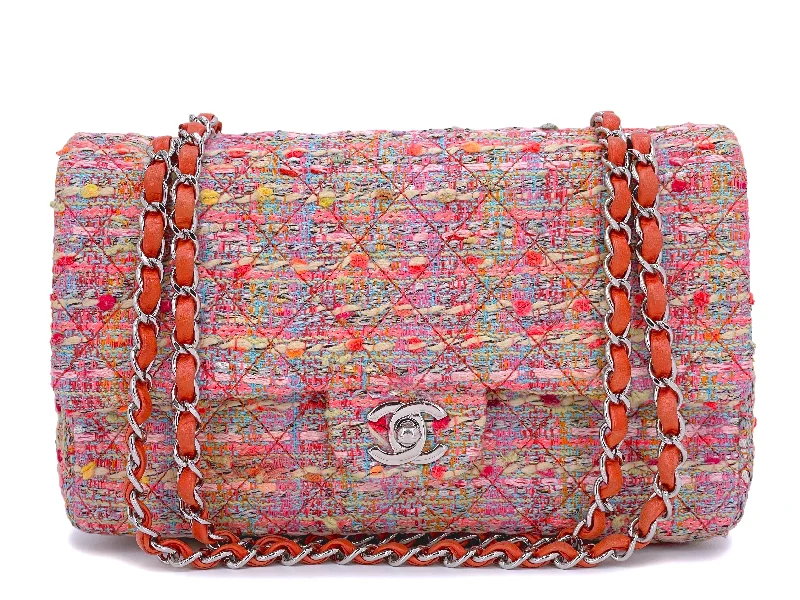 Water-resistant travel backpacksChanel 2011 "Fruity Pebbles" Pink Tweed Medium Classic Double Flap Bag 24k GHW