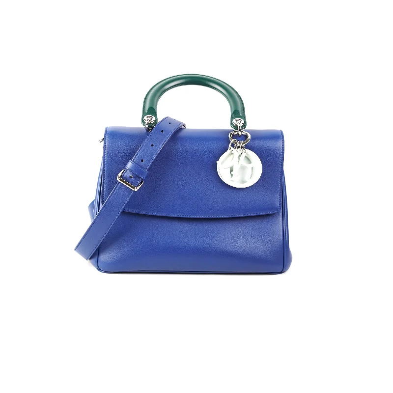 High-quality leather messenger bagsDior Be Dior Blue Top Handle Bag