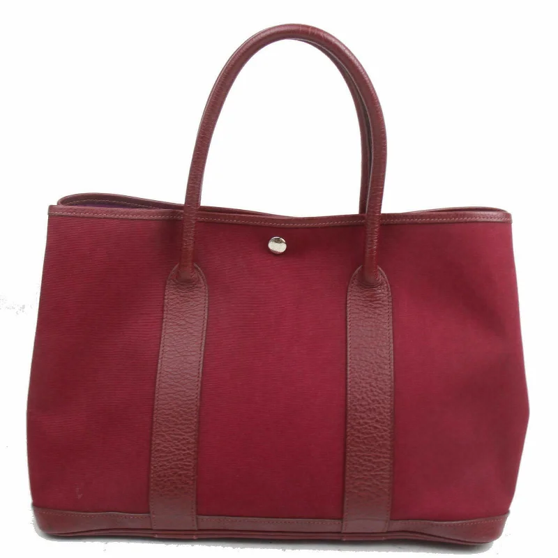 Best tote bags for workIndistinguishable  Hermes Tote Bag Garden Party Pm Red Canvas (SHC7-10046)