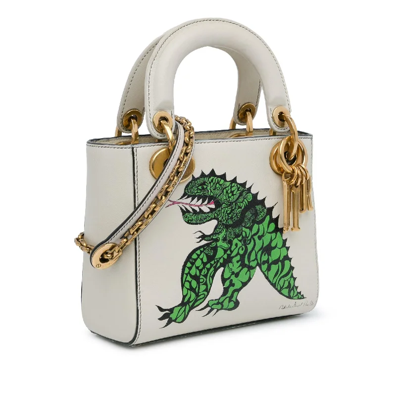 Customizable monogram bagsDior Limited Edition Niki De Saint Phalle Mini Dragon Calfskin Lady Dior (cPVrsh)