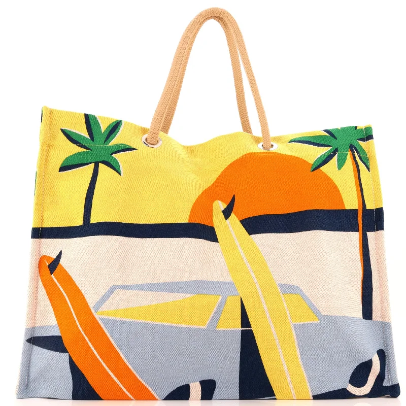 Affordable designer bag dupesApres la Vague Beach Bag Printed Toile