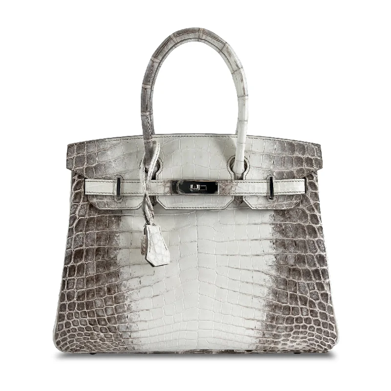 Luxury bags with exotic skinsTop Quality Hermes B30 Himalaya Niloticus Croco Matte PHW designer bag